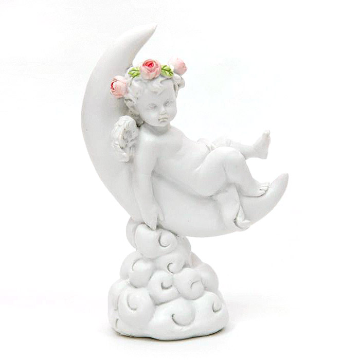 фото Фигурка декоративная "ангел на луне" 10см феникс-презент