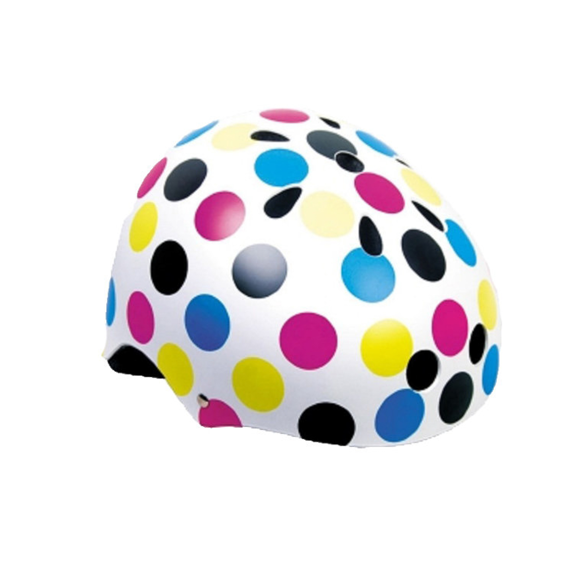 Шлем роллерский р. М (6-10 лет) Maxcity Graffity Dots, цвет белый, разноцветные пятна, размер М