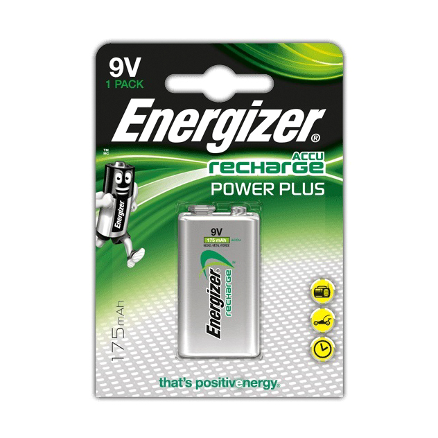 Батарейка аккумуляторная Energizer Power Plus 9V, 1 шт