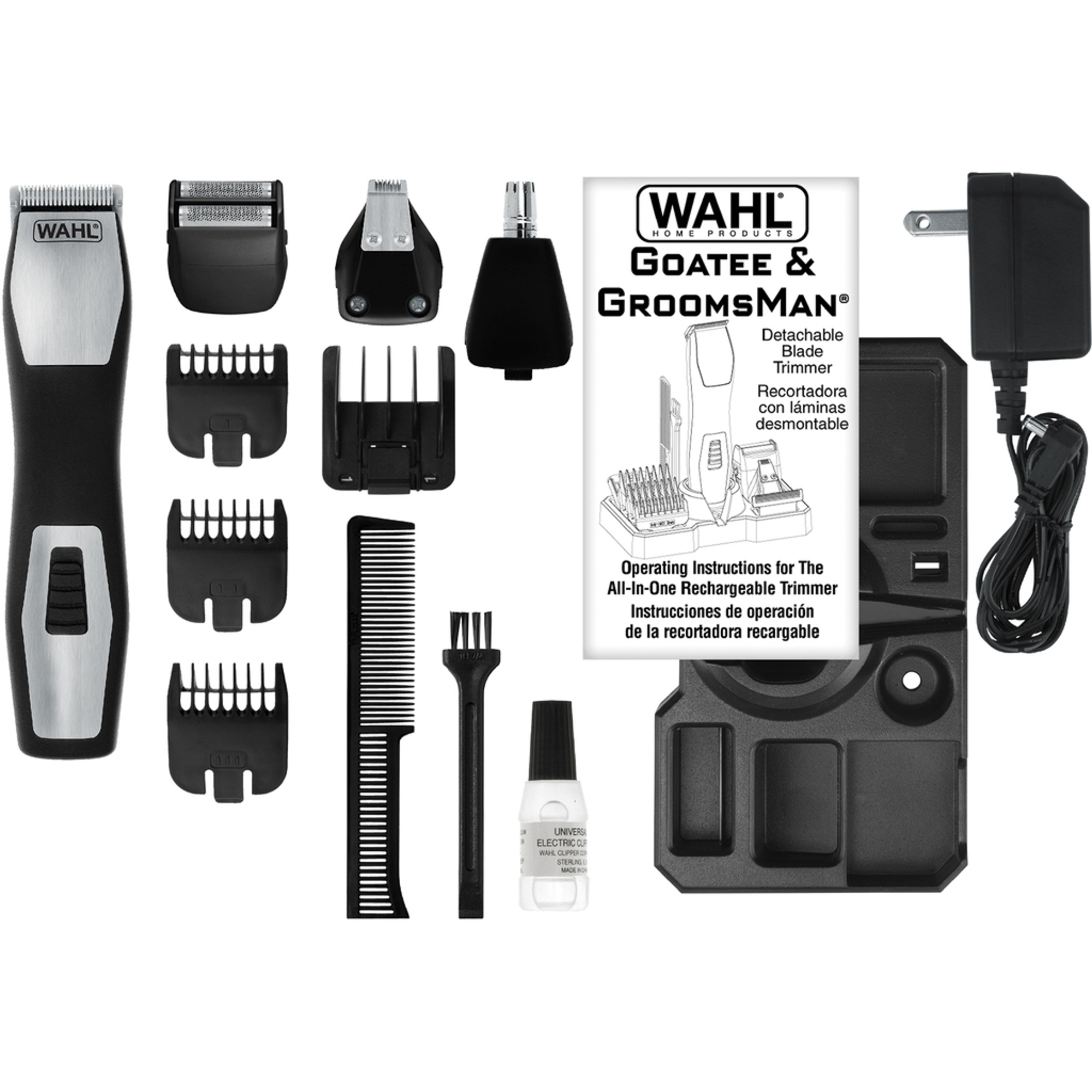 Триммер Wahl GroomsMan Pro Black/Silver