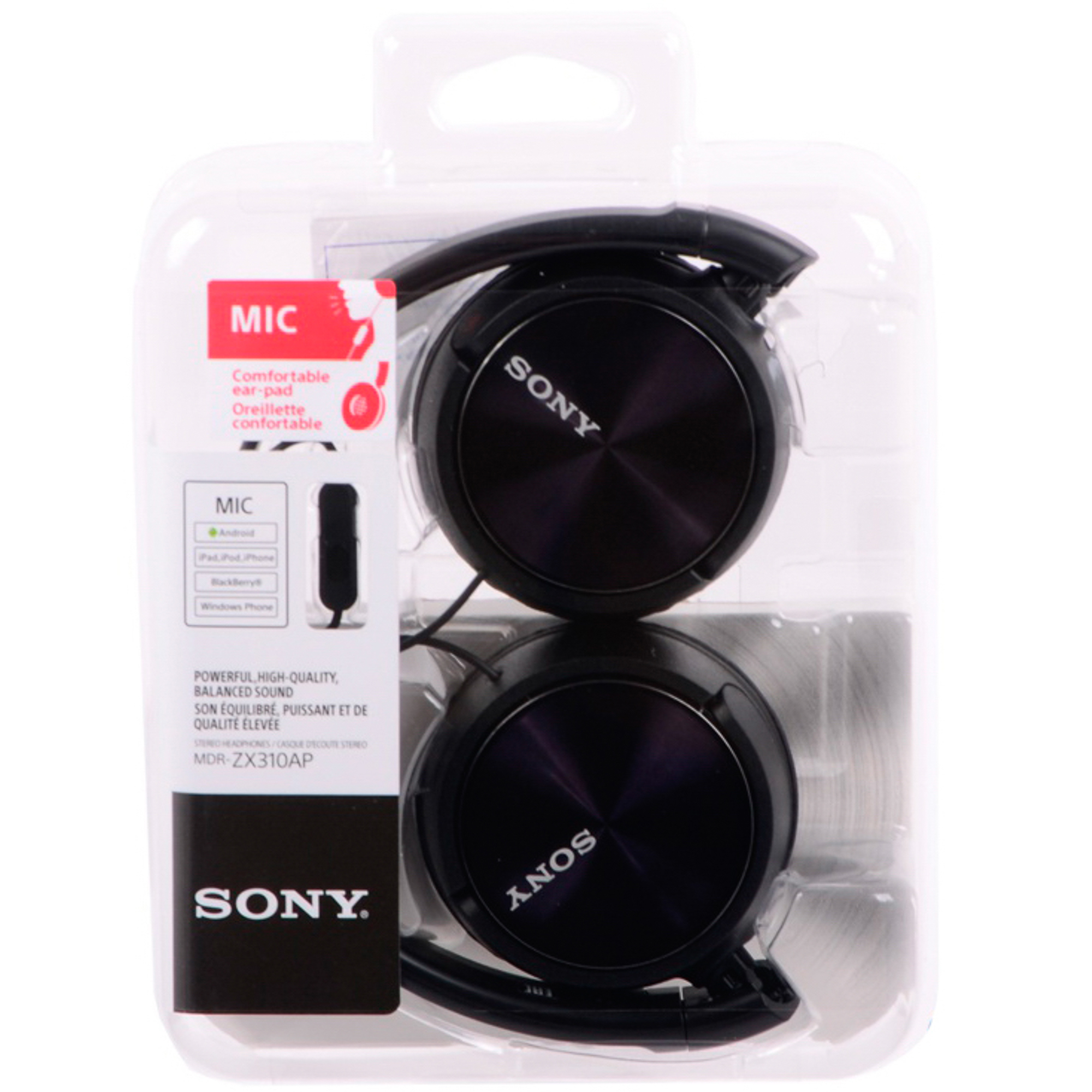 Наушники Sony MDR-ZX310APB Black