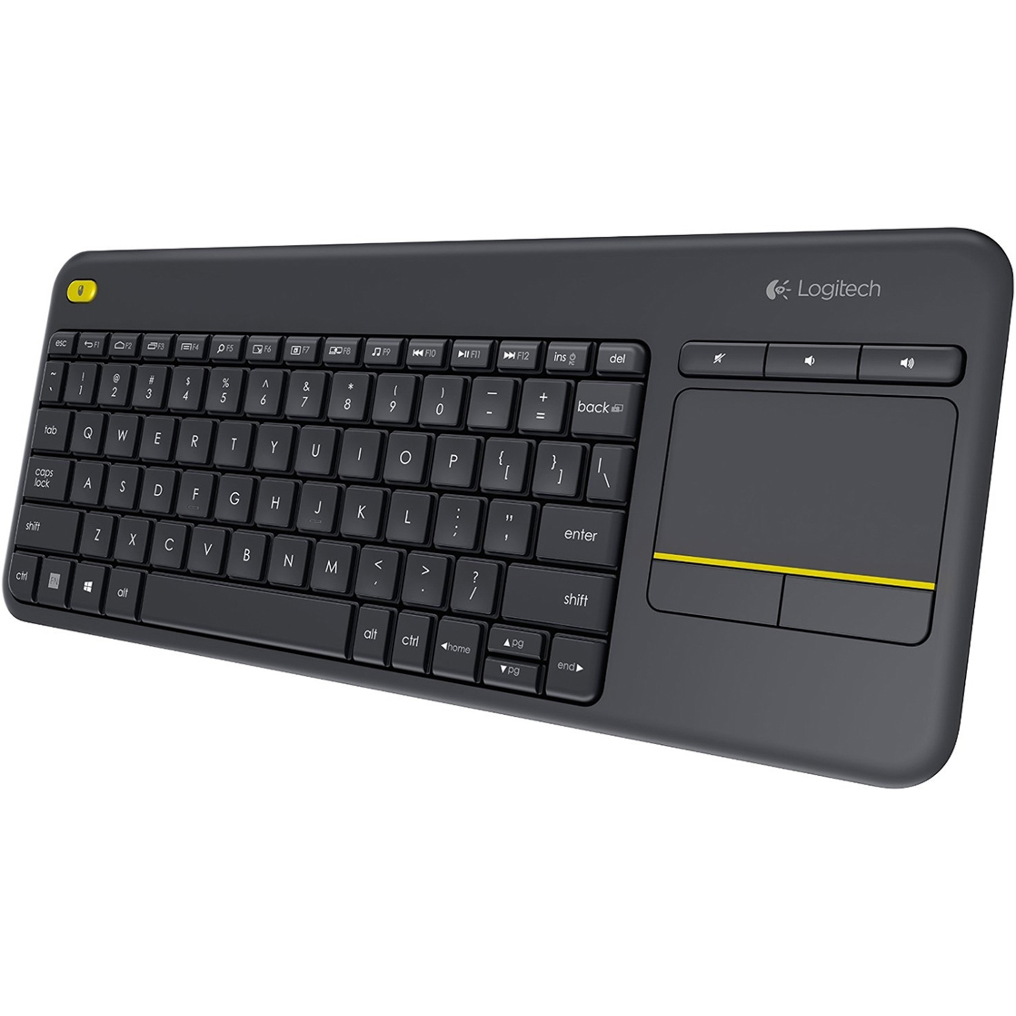 фото Клавиатура logitech wireless touch keyboard k400 plus black