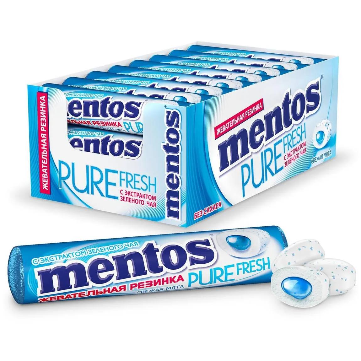 фото Жевательная резинка mentos со вкусом свежей мяты, 15,5