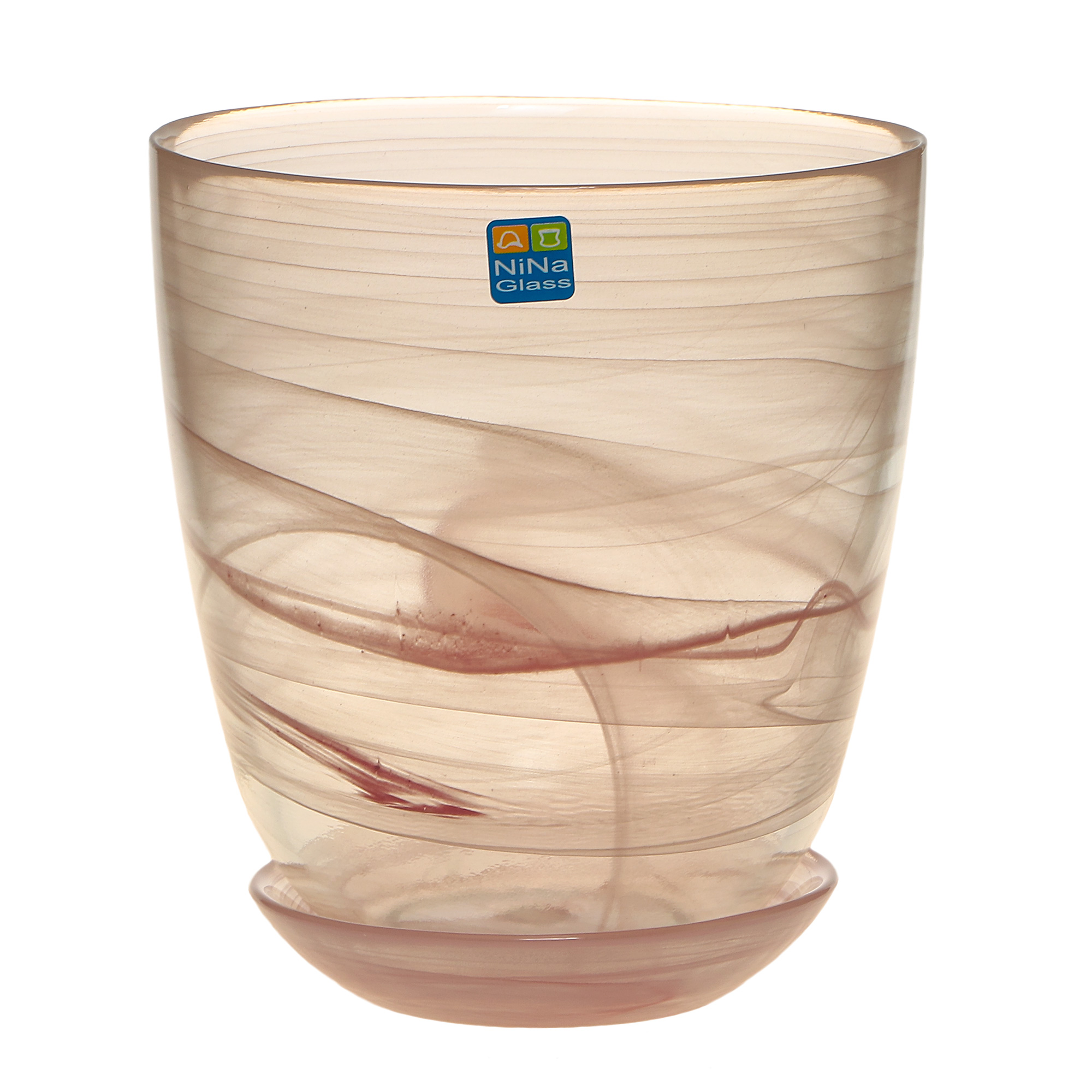 Горшок с поддоном Нзсс №4 розовый D15.5 шифон