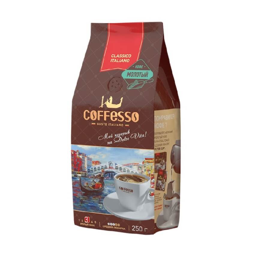 

Кофе молотый Coffesso Classico Italiano 250 г