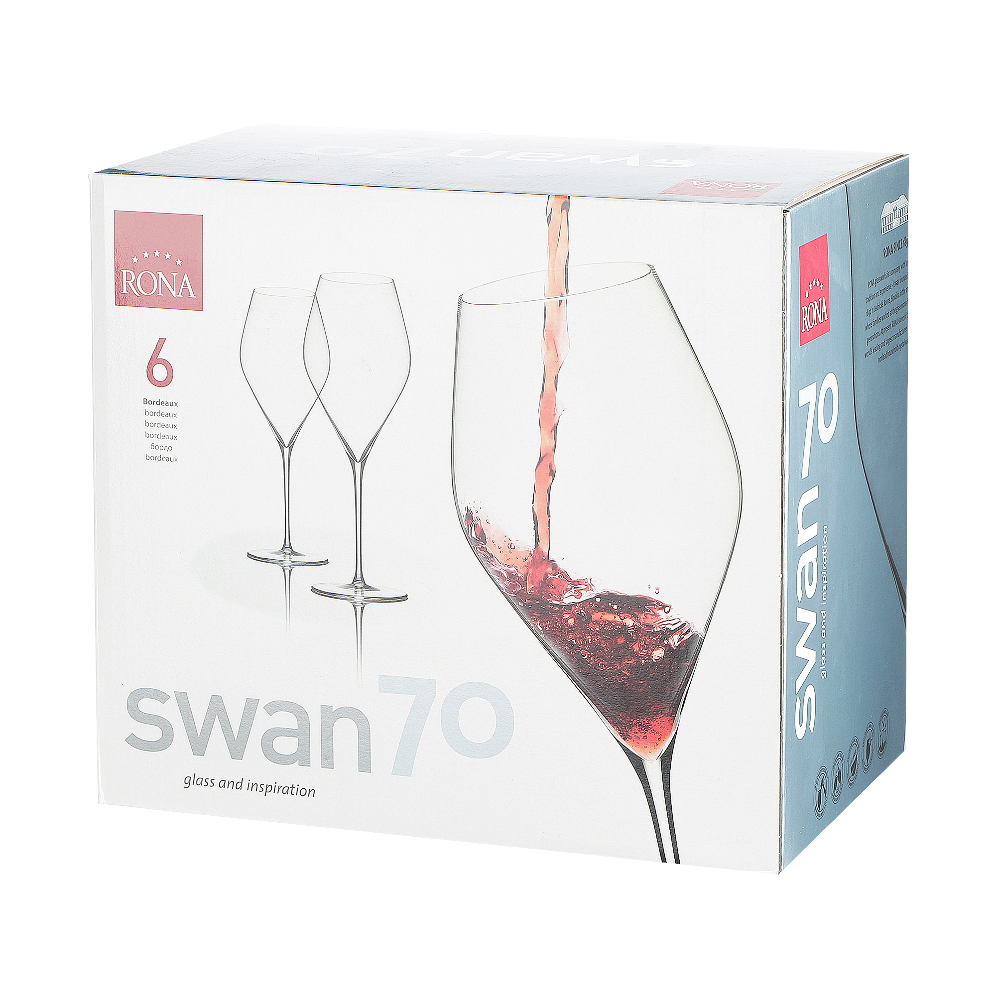 Набор бокалов для вина Rona Swan 6х700 мл, цвет прозрачный - фото 2