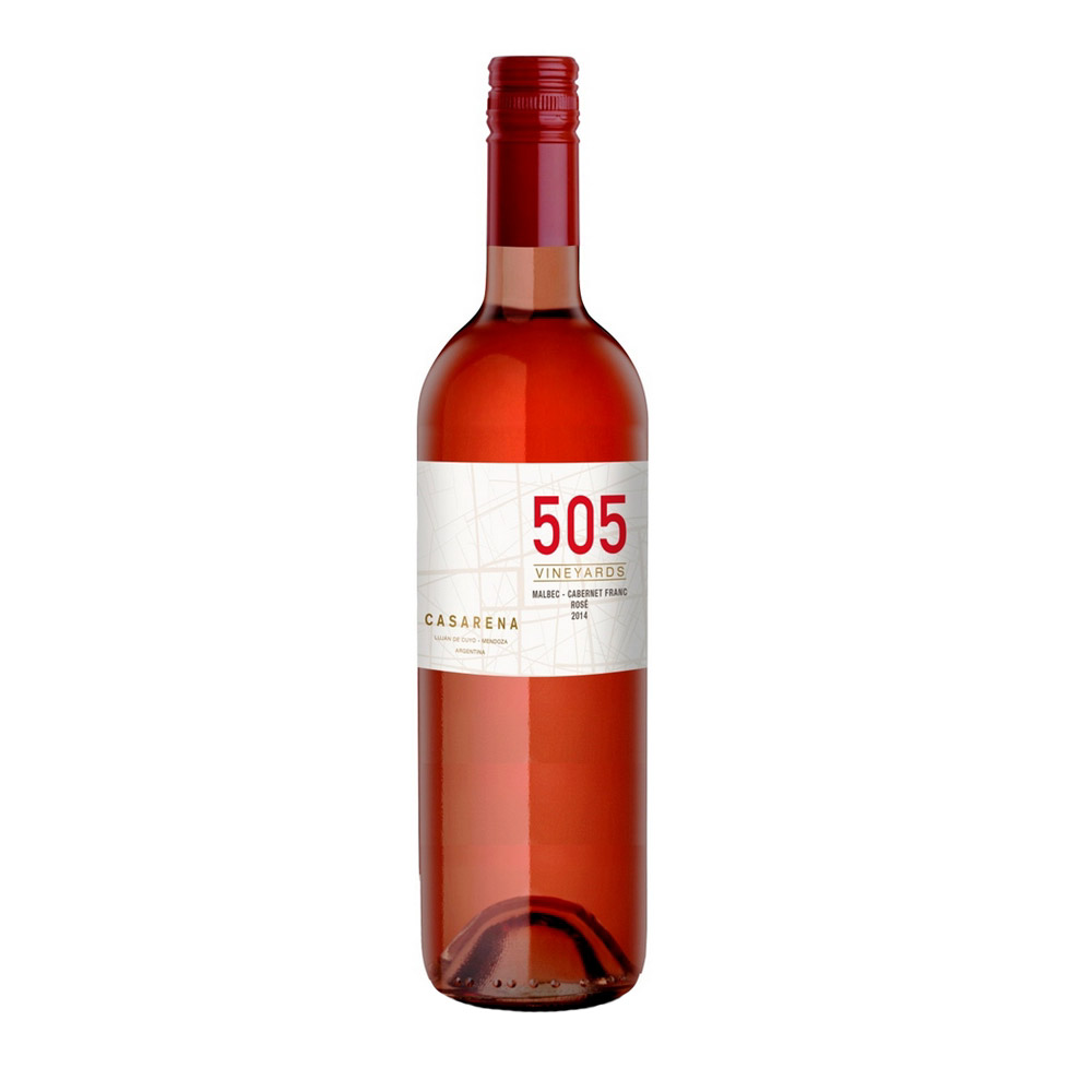 

Вино розовое сухое Casarena "505 Rose Malbec-Cabernet Franc" 0,75 л, Ярко-розовый