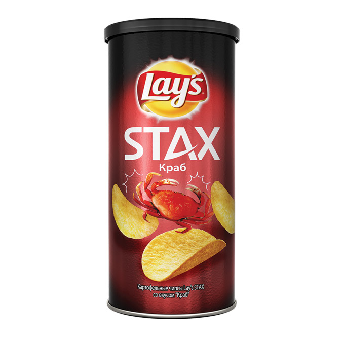 

Чипсы картофельные Lays Stax Краб 110 г