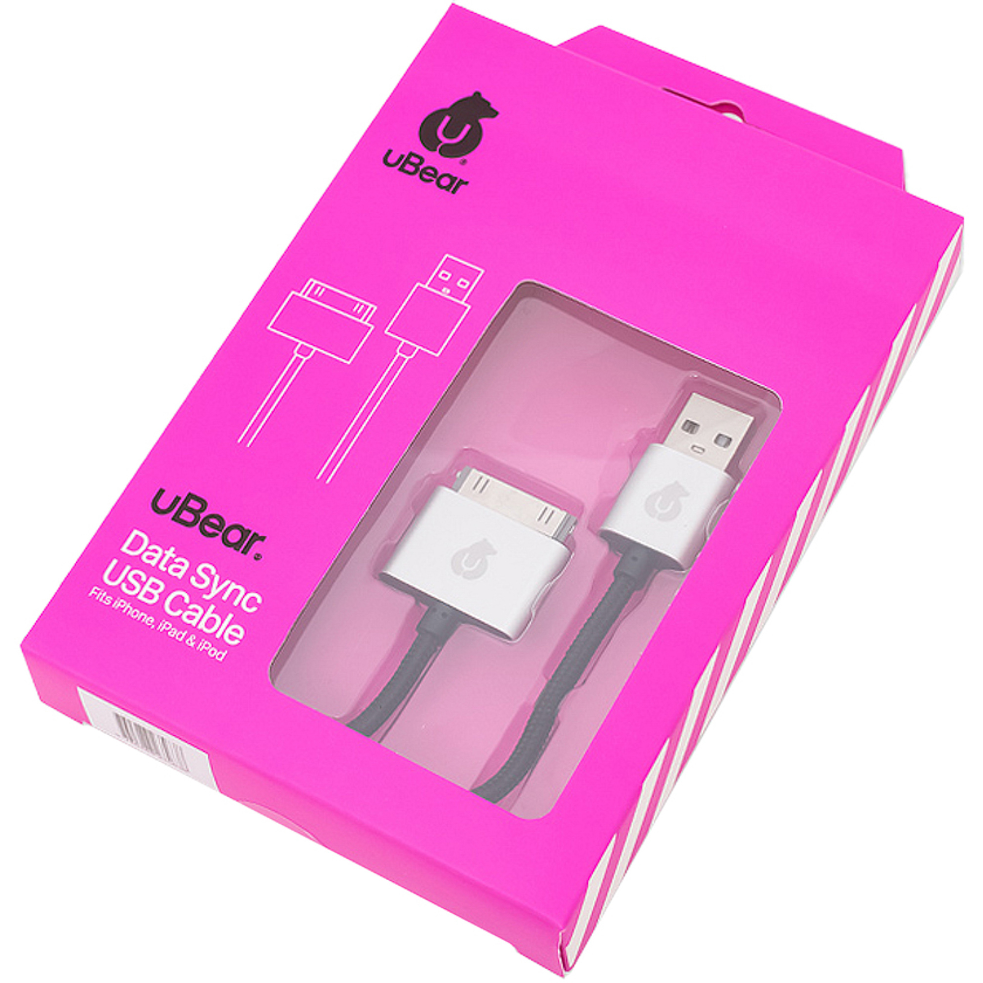 Кабель uBear 30pin-USB Data Sync DC02BL01-I4 Black, цвет черный - фото 2