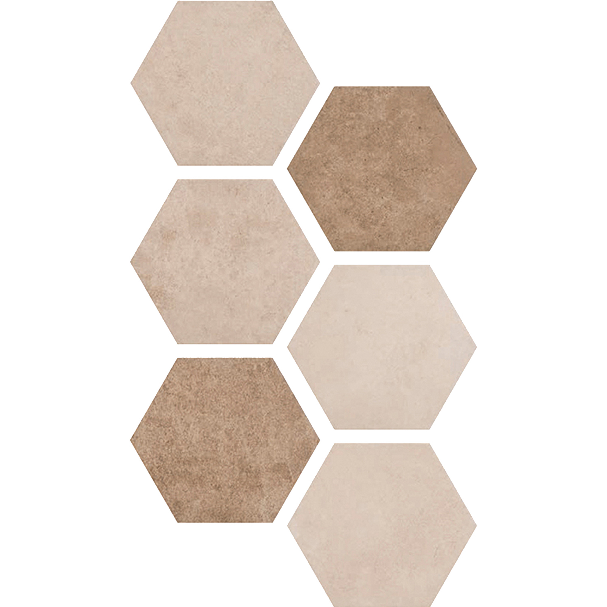 фото Плитка argenta ceramica atlas hexagon multi warm 25х22