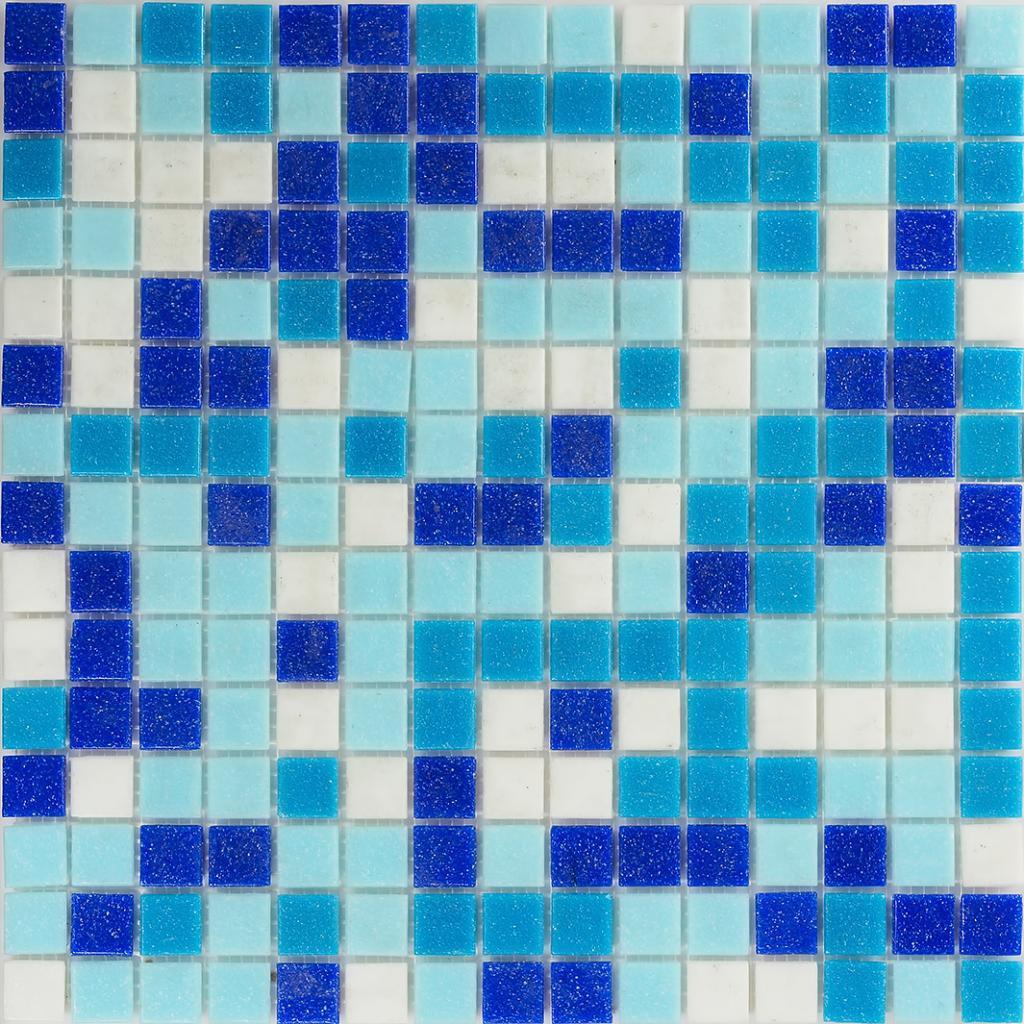 фото Мозаика primacolore classic ge041smb бело-голубая 32,7х32,7 см