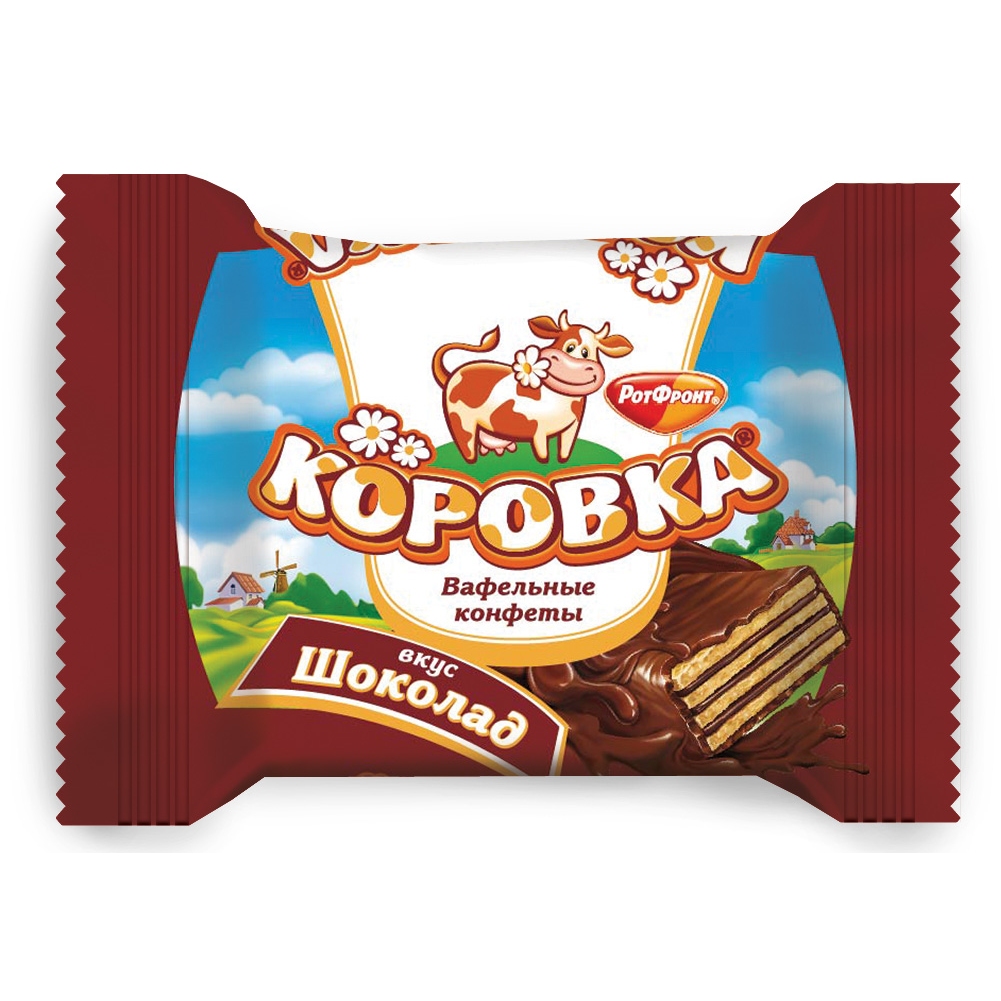 Вафли коровка шоколадные