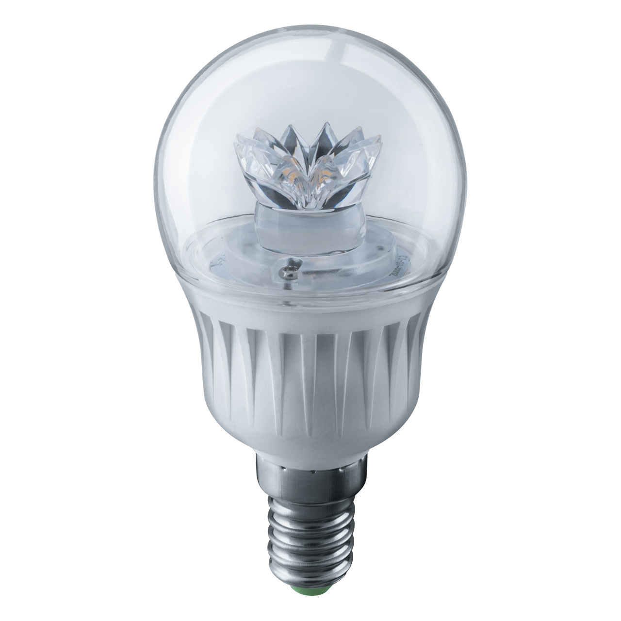фото Лампа светодиодная navigator шарик прозрачная 7вт цоколь e14 (теплый свет)