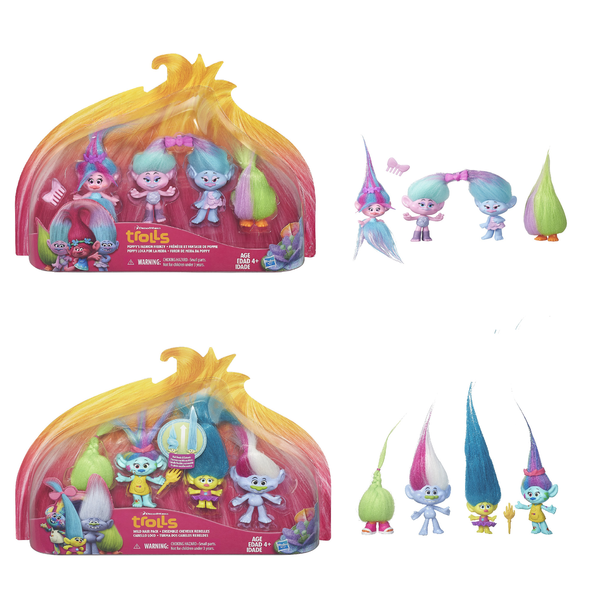 

Игровой набор Hasbro Trolls 4 героя игровом наборе