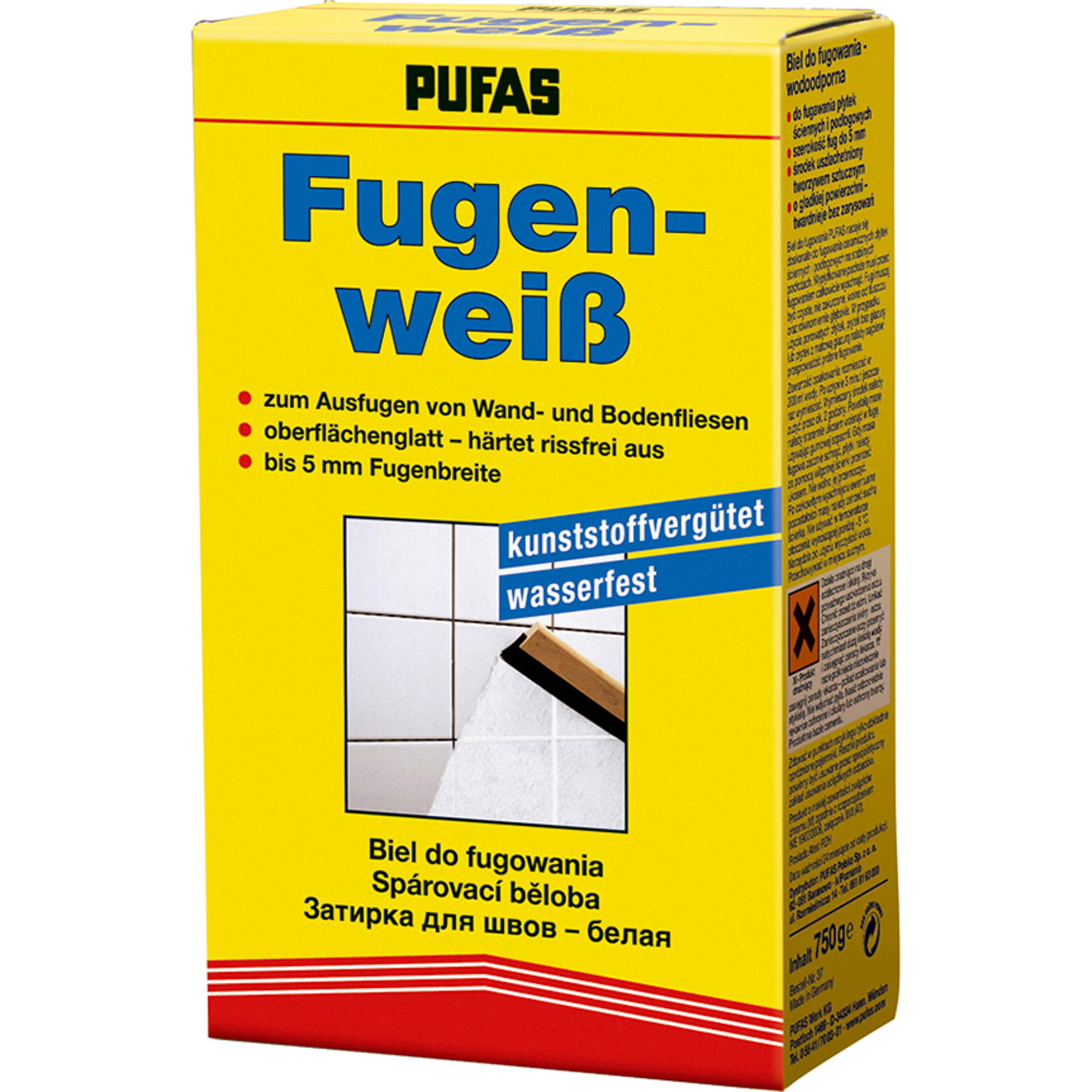 

Затирка Pufas Fugenweiss 0,75 кг, Белый