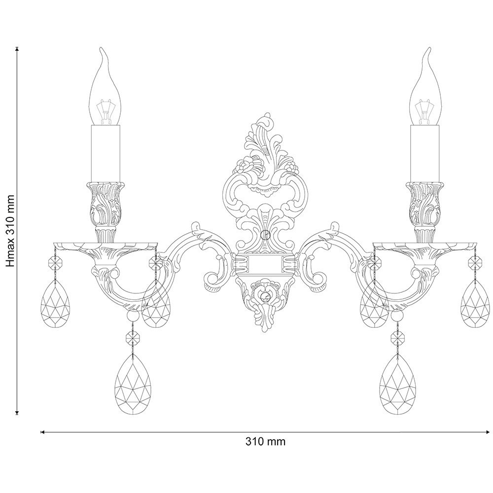 фото Бра lucia tucci barletta w1730.2 cream white