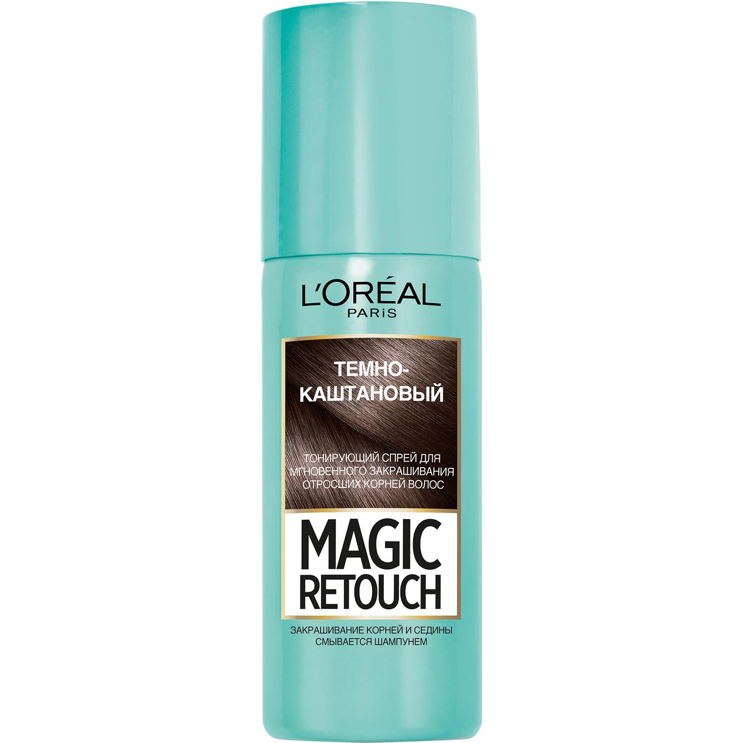 фото Тонирующий спрей для волос l'oreal paris magic retouch 2 темно-каштановый l'oréal paris