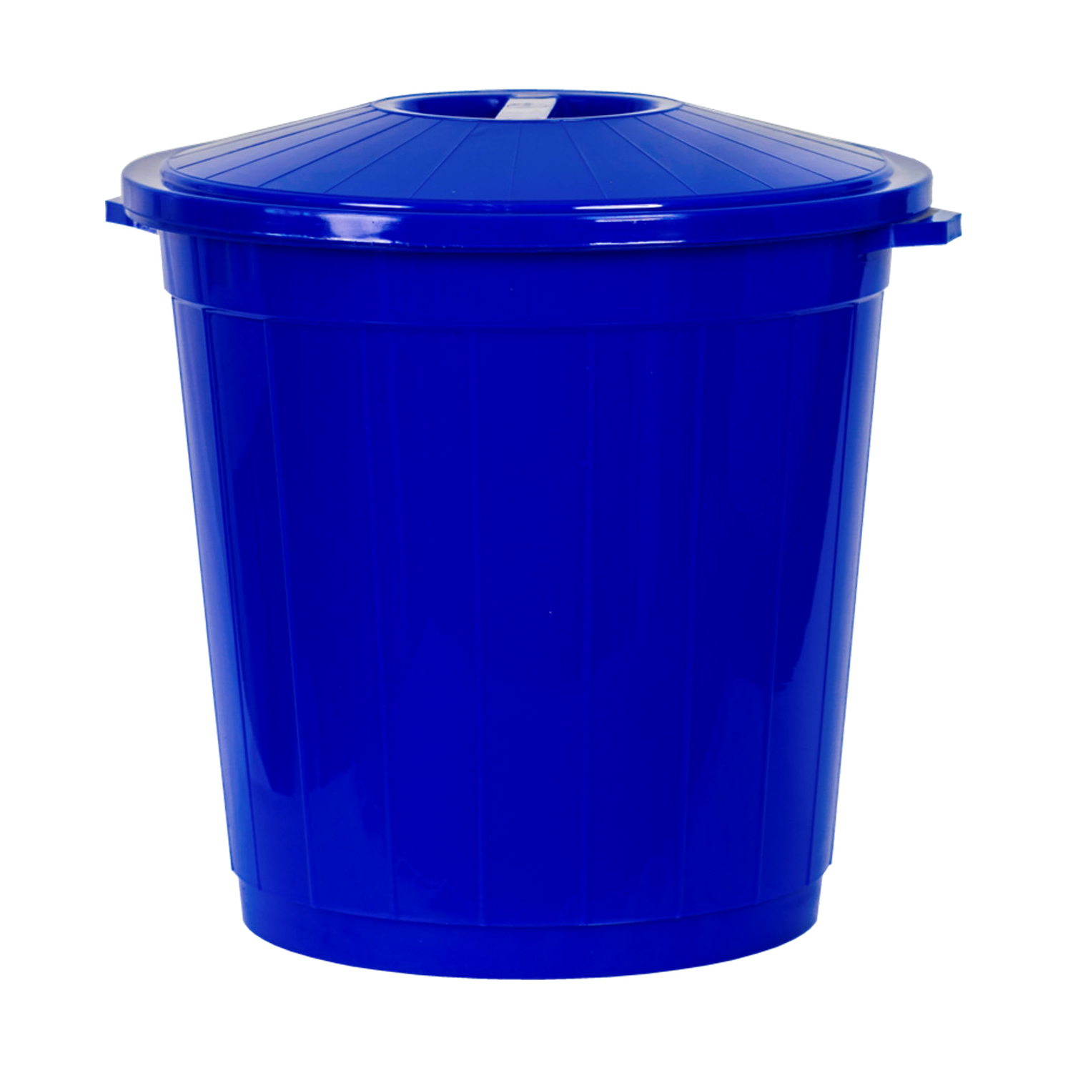 Мусорный бак Элластик-пласт пластиковый с крышкой 50 л синий - фото 1
