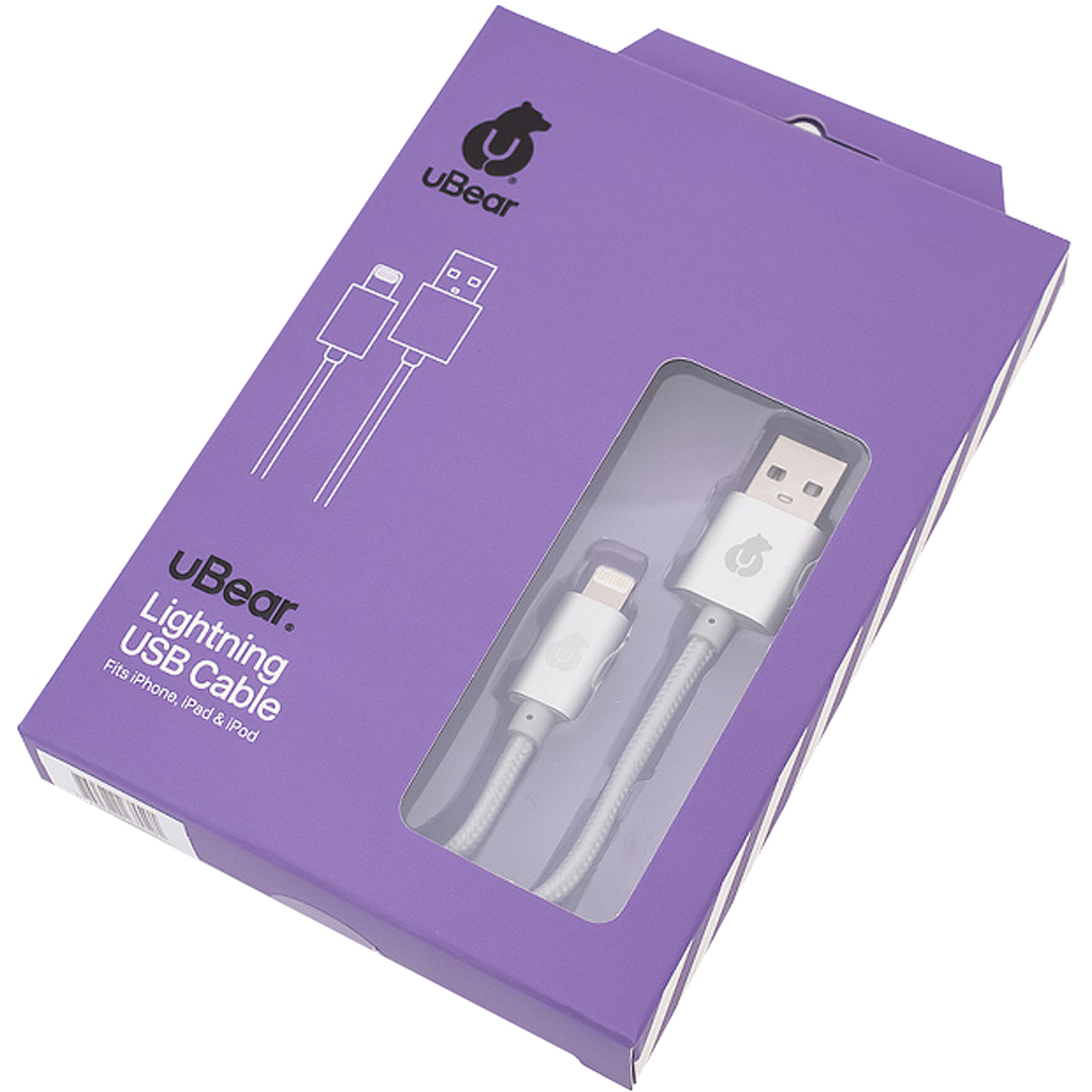 Кабель uBear Lightning-USB DC01CG01-I5 Cool Grey, цвет серый - фото 3