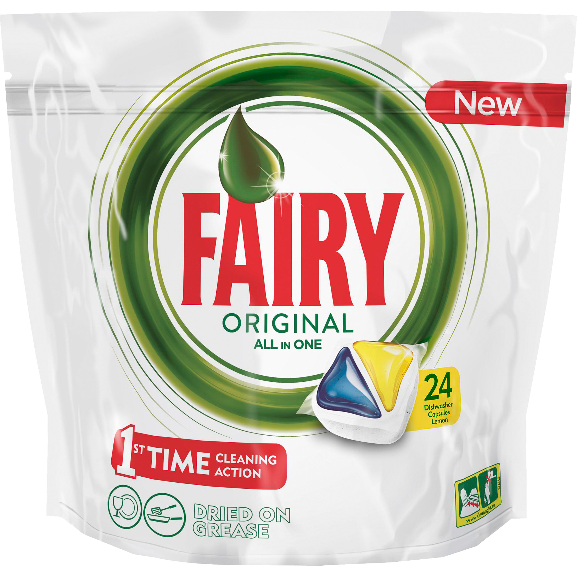 Капсулы для посудомоечной машины Fairy Platinum All in One Лимон 24 шт