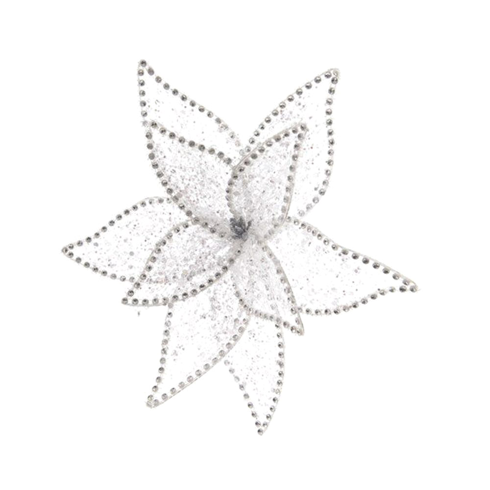 

Цветок на клипсе Kaemingk 20 см, Серебристый