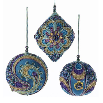 

Игрушка елочная Kurt s. adler S4343 в ассортименте, Синий;фиолетовый;золотой