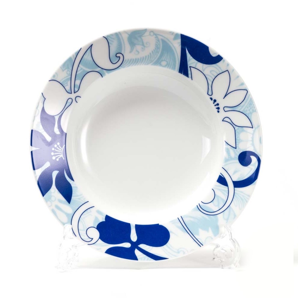 Набор глубоких тарелок La rose des sables Bleu sky 6х22 см, цвет белый - фото 1