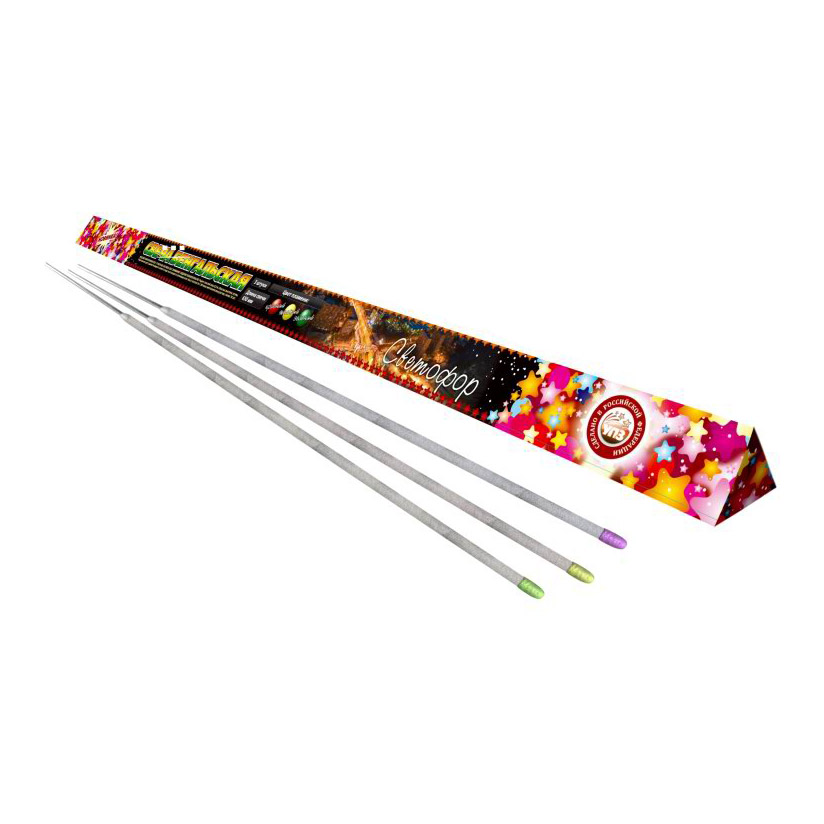 

Свеча бенгальская УПЗ "Светофор" 650 мм, Красный;желтый;зеленый.