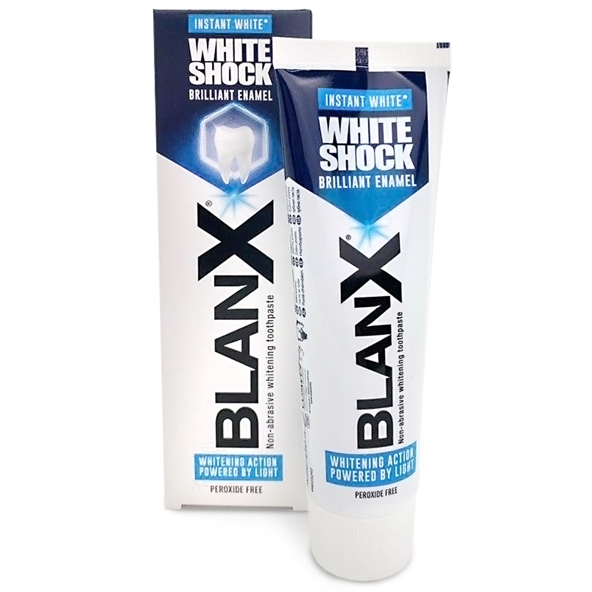 фото Паста зубная blanx white shock blue formula 75ml (rus) вайт шок, 75 мл (ga1184800)