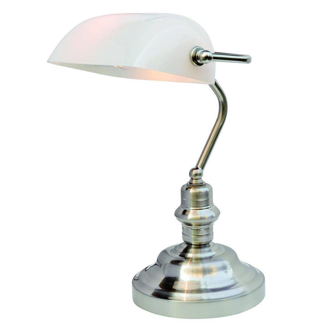 Настольная лампа Arte Lamp Banker A2491LT-1SS, цвет серебро - фото 1