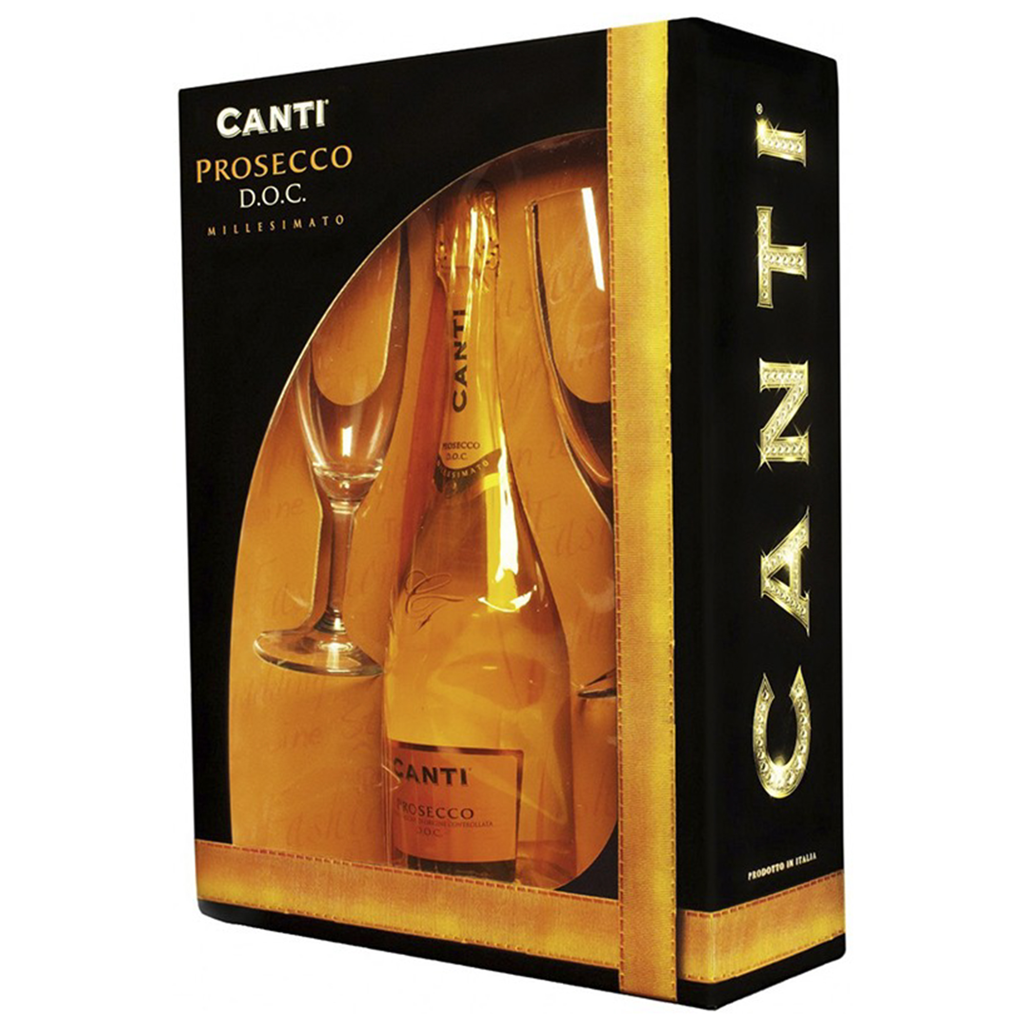 фото Игристое вино canti prosecco 0,75 л с бокалами