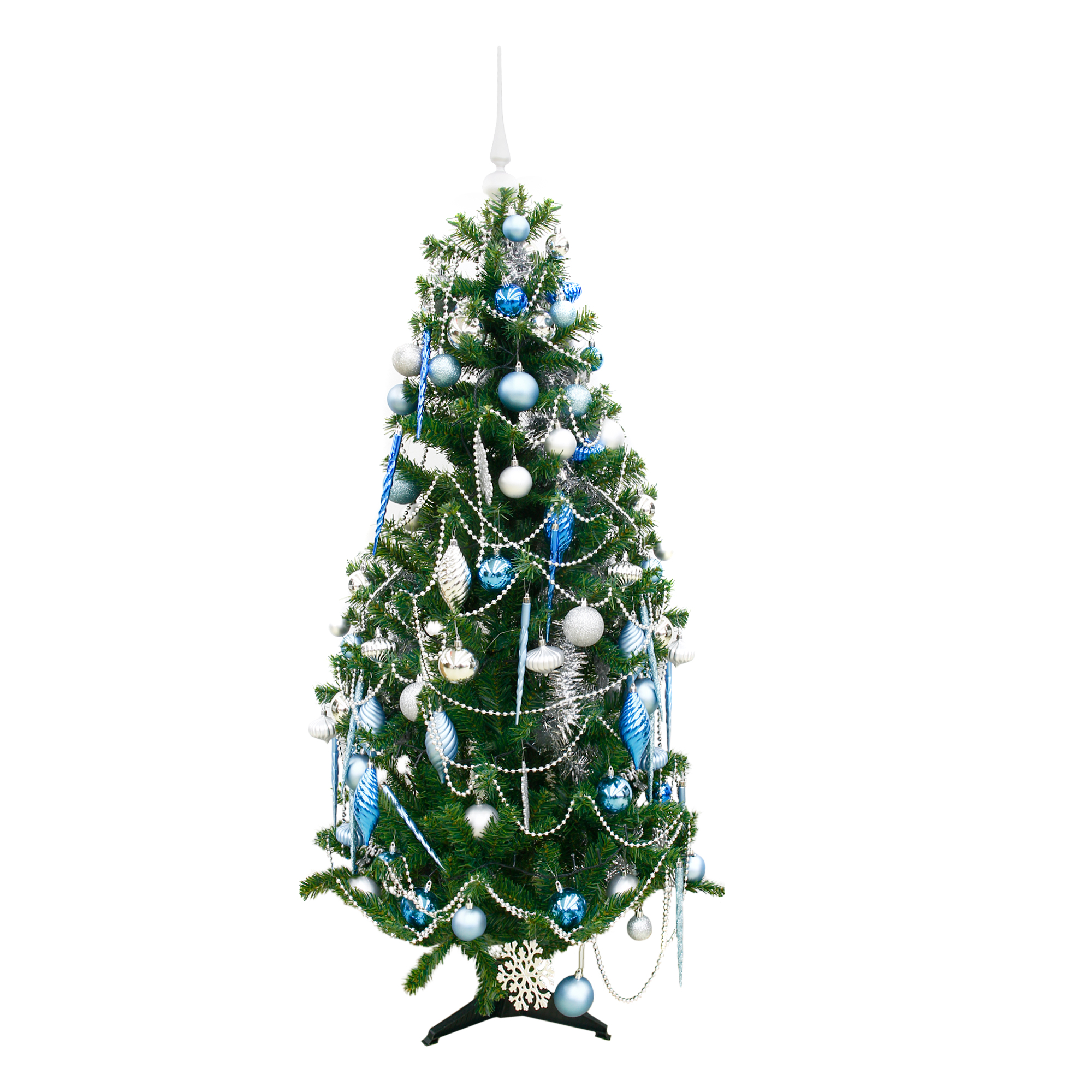 Ель искусственная Yuzu Сhristmas Tree с игрушками и гирляндой 150 см, цвет зеленый - фото 1