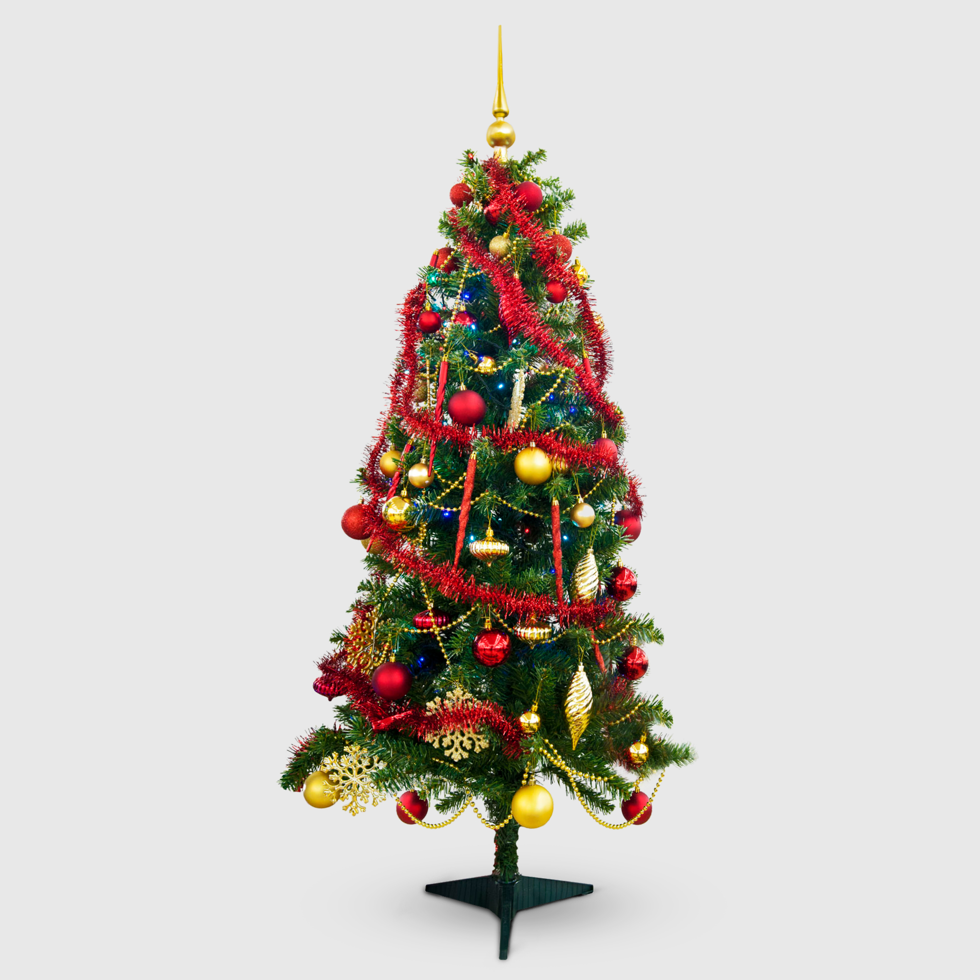 фото Ель искусственная yuzu christmas tree с игрушками и гирляндой 150 см