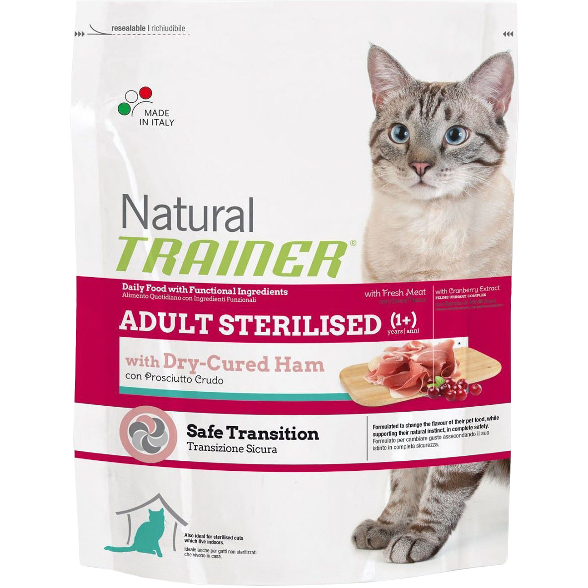фото Корм для кошек trainer natural adult sterilised для кастрированных 1,5 кг