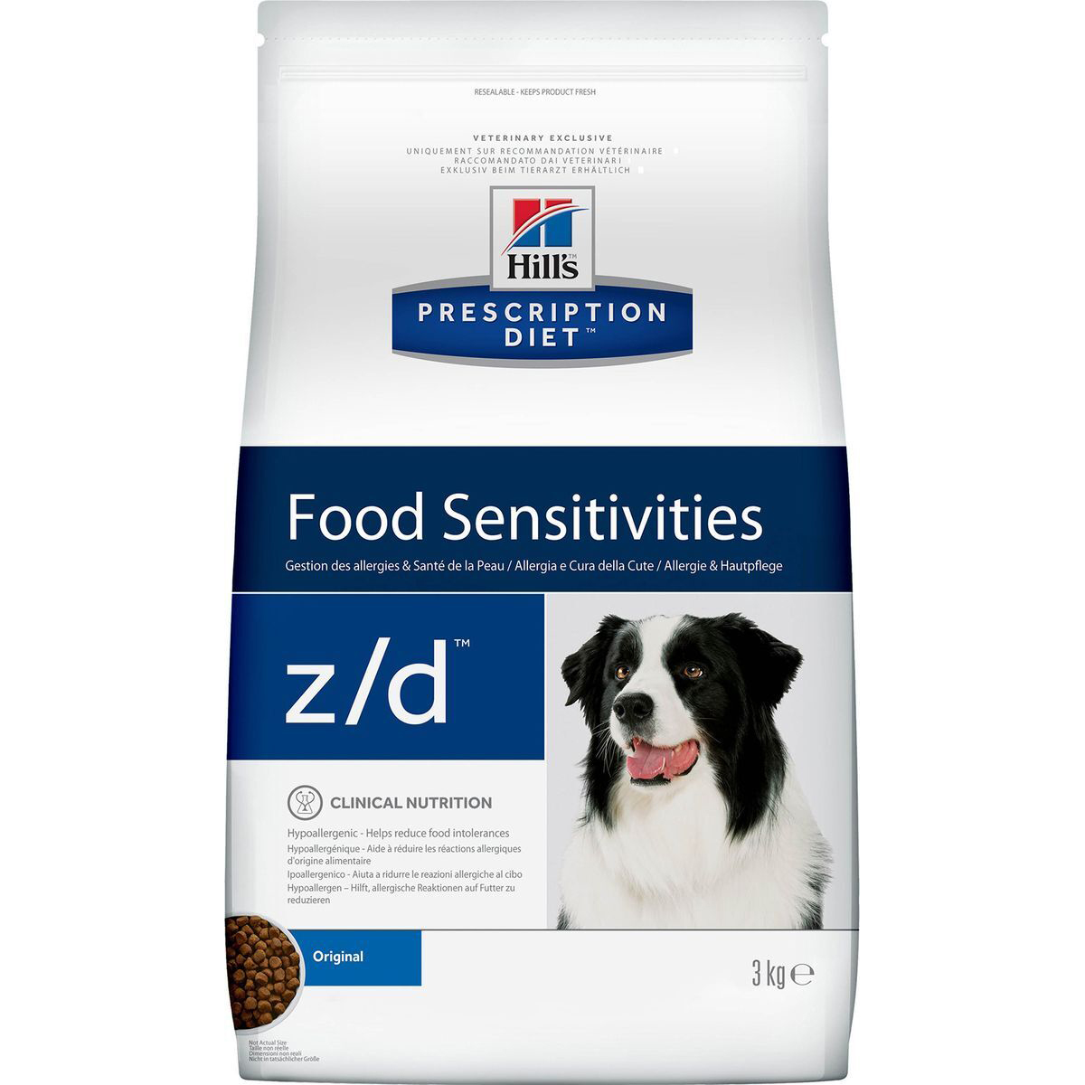 фото Корм для собак hill's prescription diet food sensitivities z/d при пищевой аллергии 3 кг hill`s