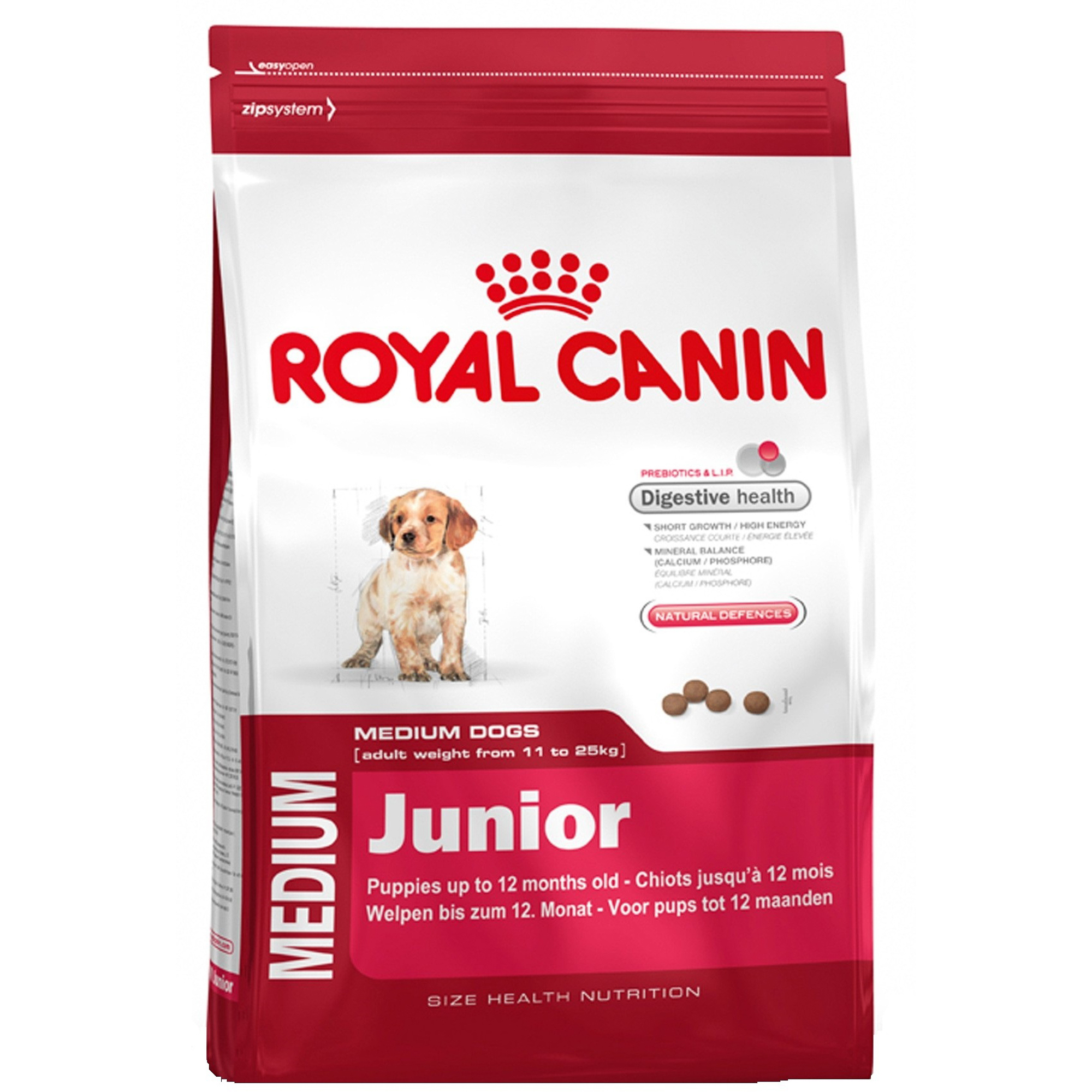 

Корм для щенков Royal Canin JUNIOR для средних пород, до 12 месяцев, 4 кг