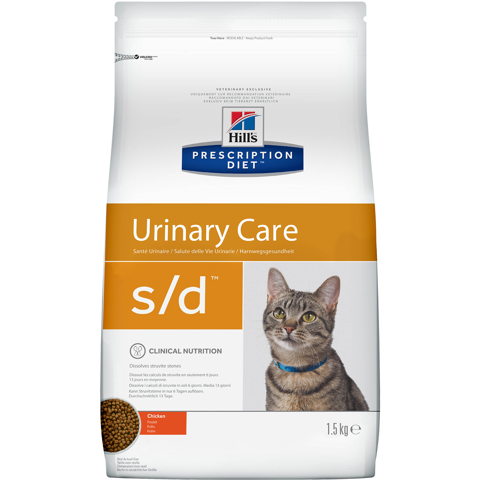 фото Корм для кошек hill's prescription diet s/d urinary care курица 1,5 кг hill`s
