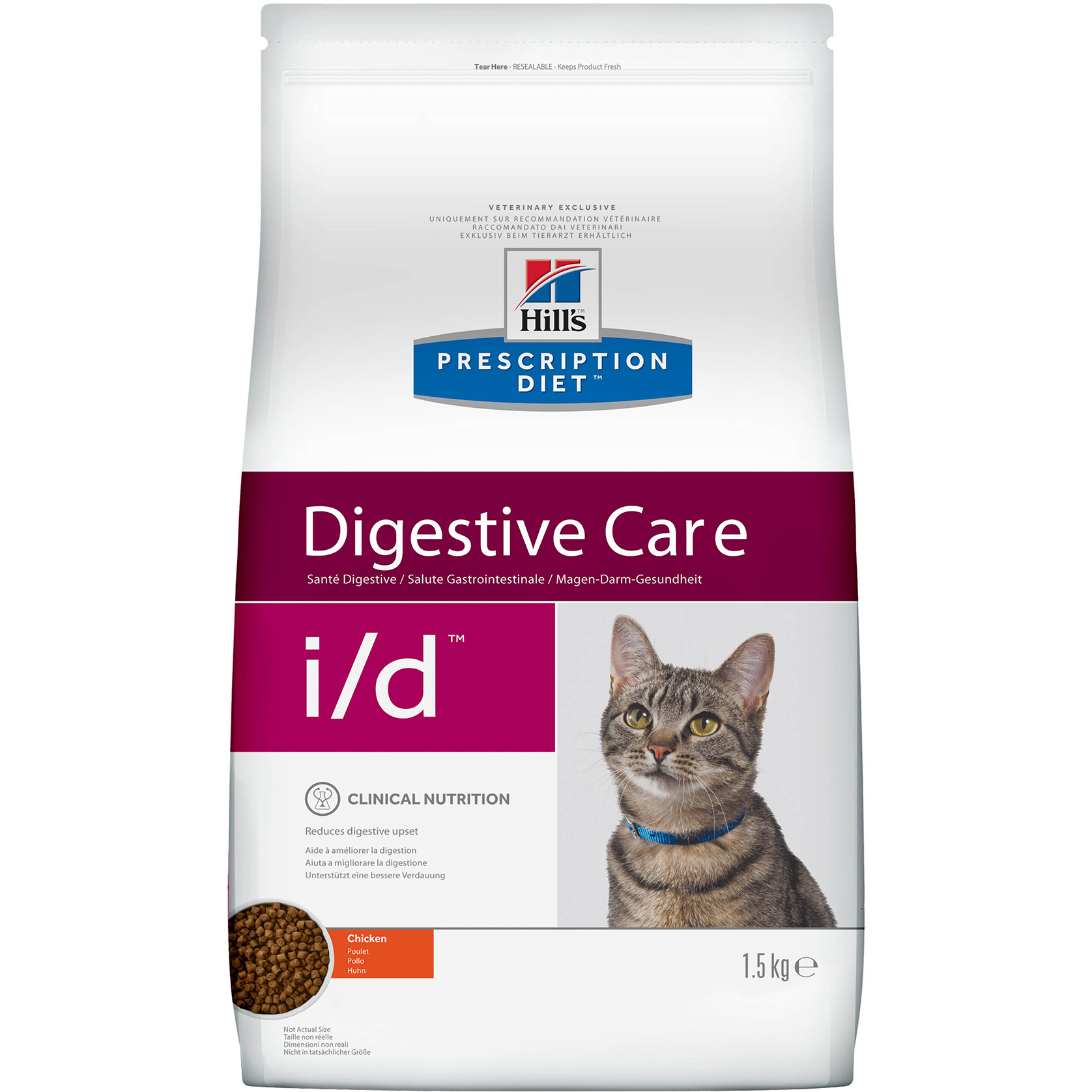 фото Корм для кошек hill's prescription diet i/d digestive care курица 1,5 кг hill`s