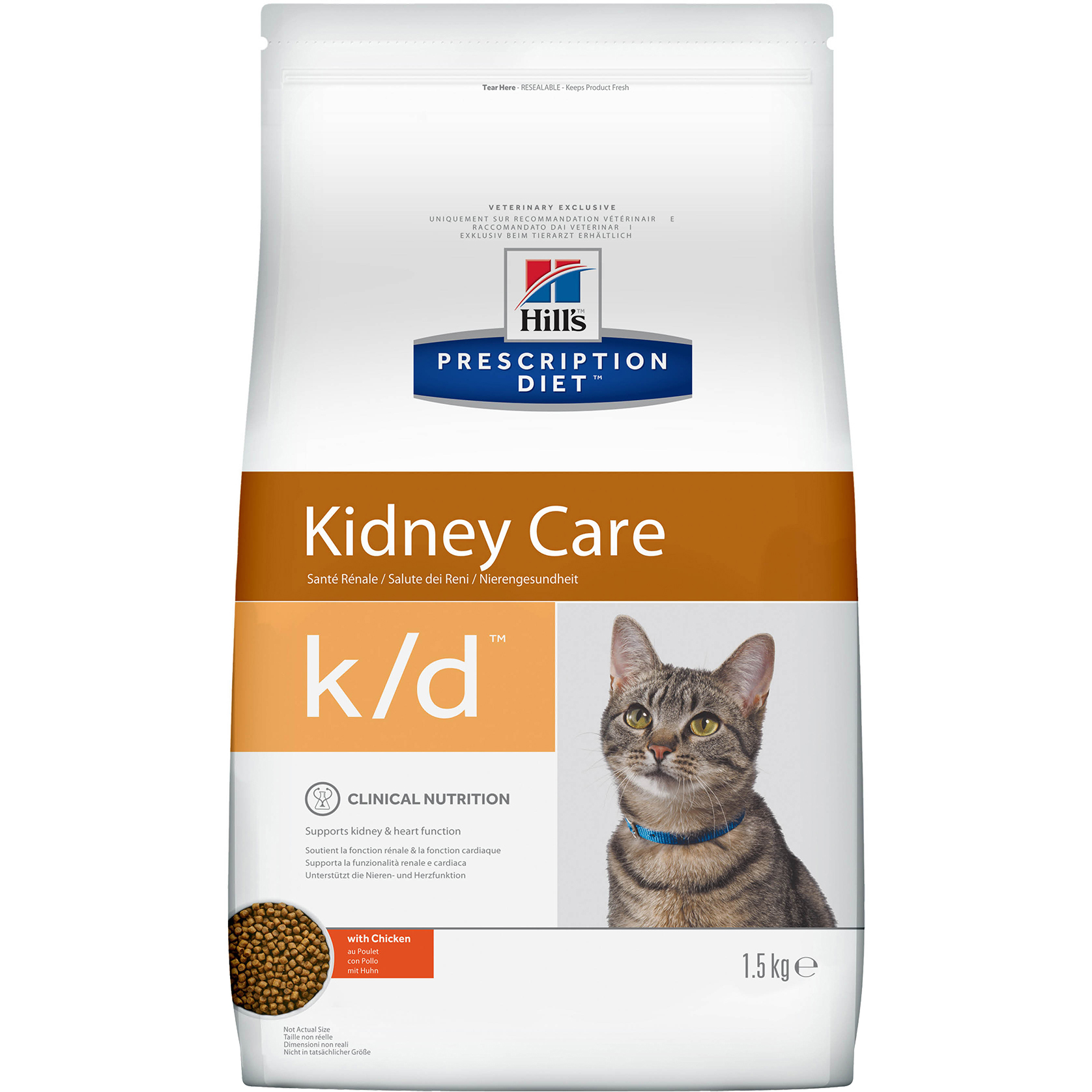фото Корм для кошек hill's prescription diet k/d kidney care курица 1,5 кг hill`s