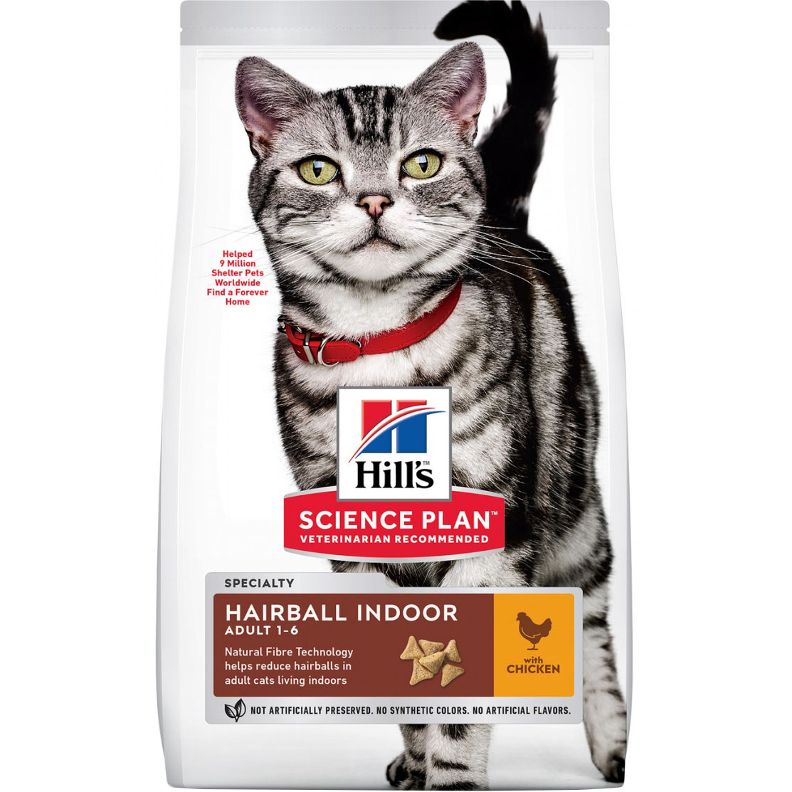 фото Корм для кошек hill's science plan hairball control для выведения шерсти 1,5 кг hill`s