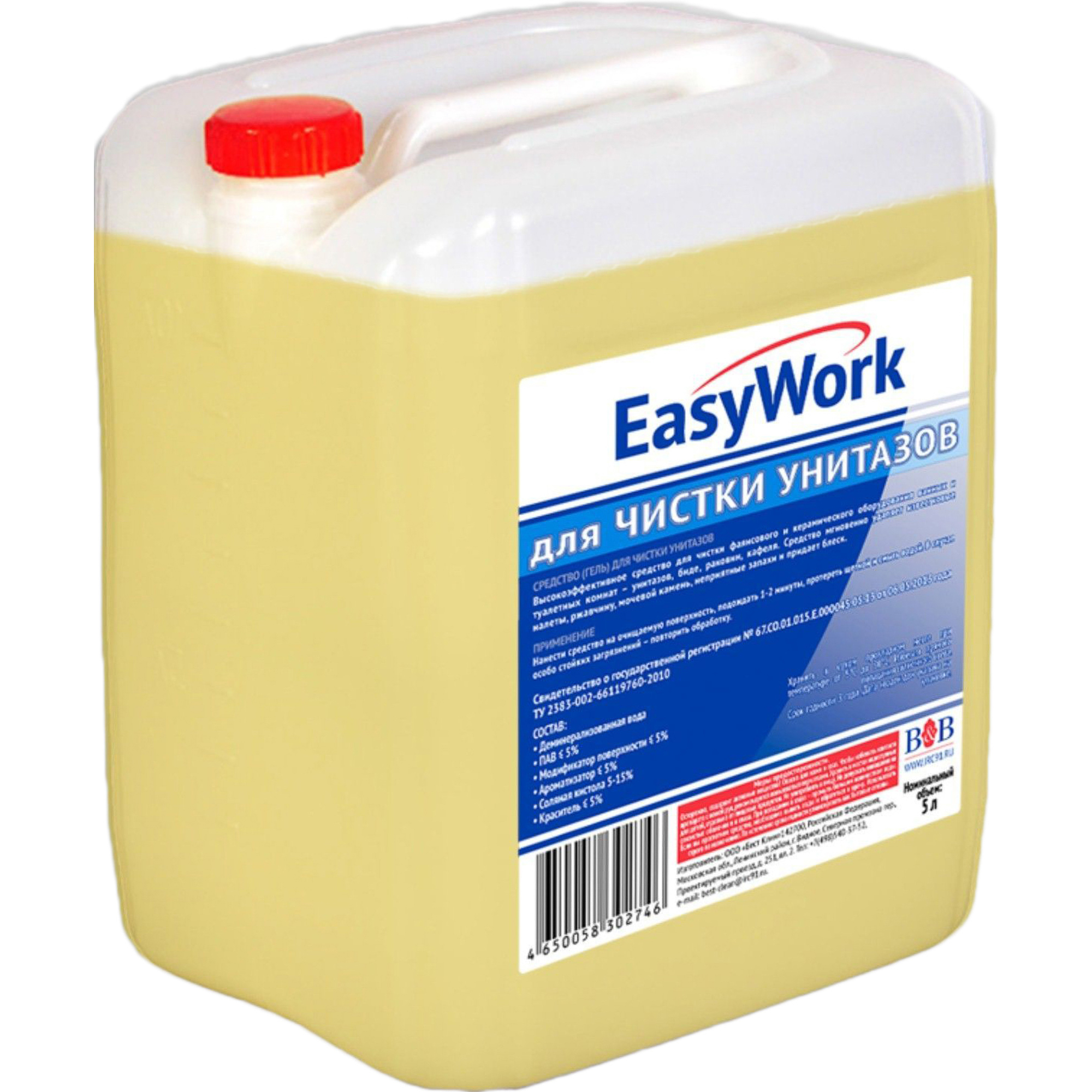Чистящее средство EasyWork Для унитазов 5л