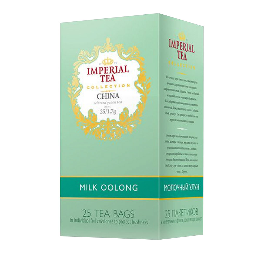 фото Чай зеленый imperial tea collection молочный улун 25 пакетиков