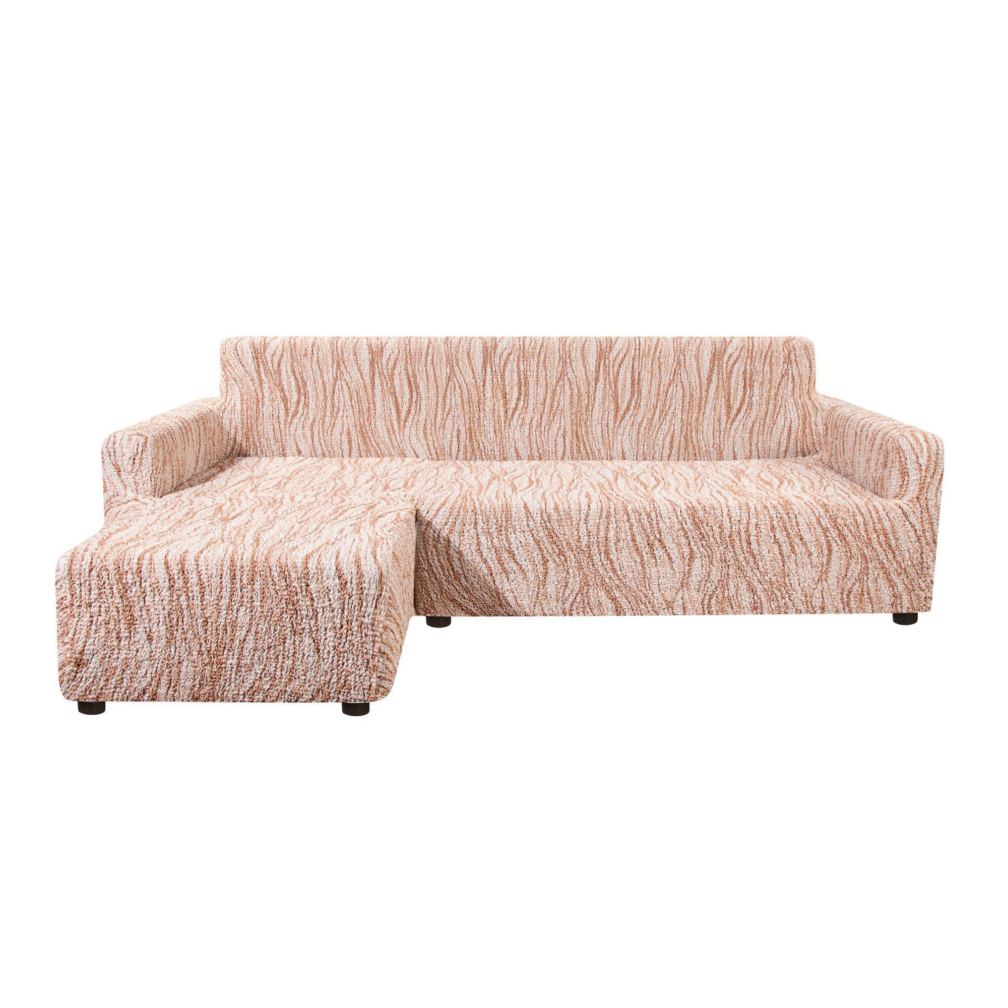 фото Чехол на угловой диван с левым выступом виста элегант крем еврочехол