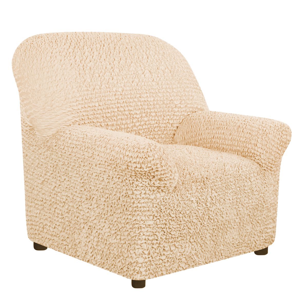 фото Чехол на кресло микрофибра ваниль еврочехол
