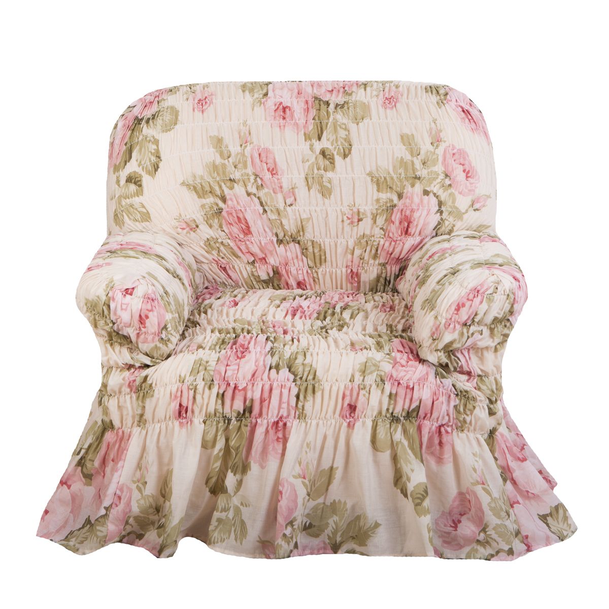 фото Чехол на кресло фантазия чайная роза еврочехол