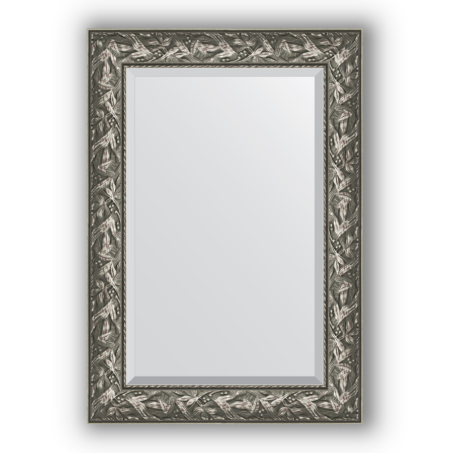 Зеркало с фацетом в багетной раме Evoform византия серебро 99 мм 69х99 см
