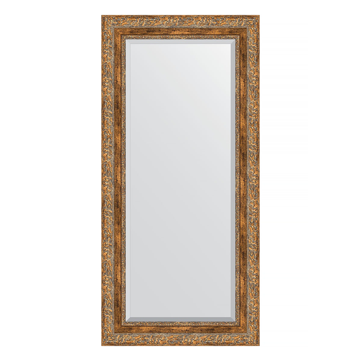 фото Зеркало с фацетом в багетной раме evoform виньетка античная бронза 85 мм 55х115 см