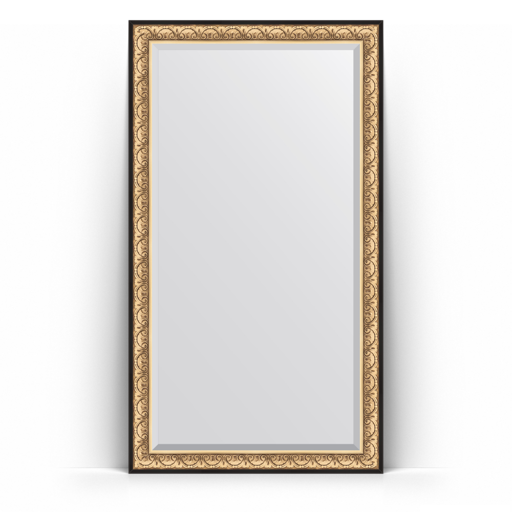 Зеркало напольное с фацетом в багетной раме Evoform барокко золото 106 мм 115x205 см