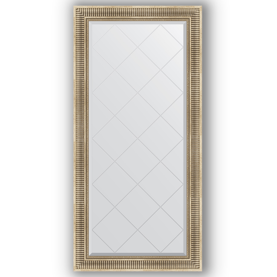 Зеркало с гравировкой в багетной раме Evoform серебряный акведук 93 мм 77x160 см