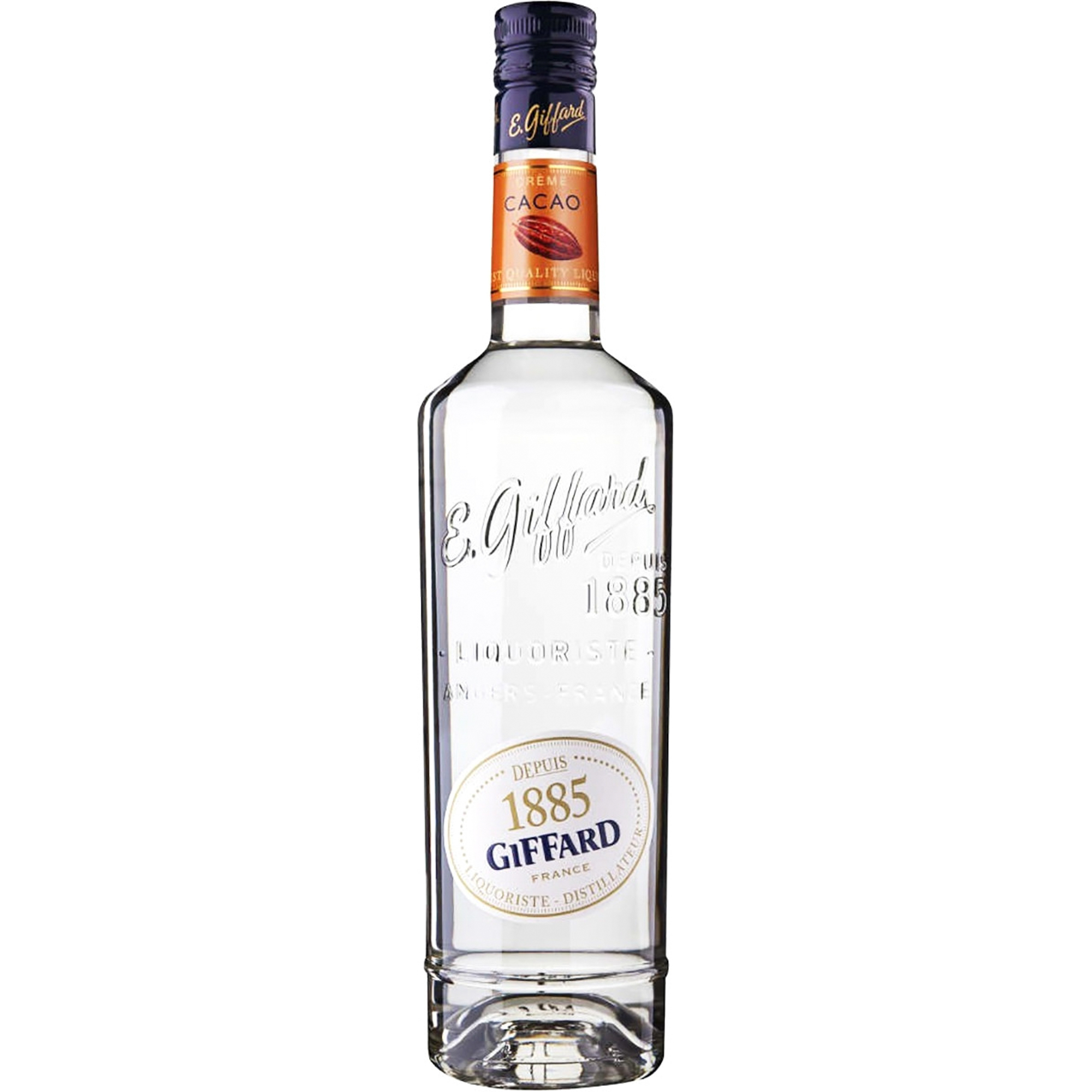 

Ликер Giffard Creme de Cacao White 25% 0,7 л, Кристально-прозрачный